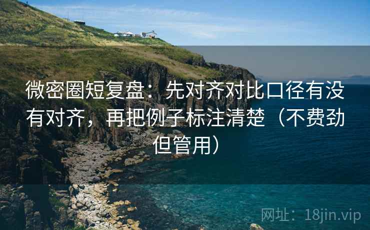 微密圈短复盘：先对齐对比口径有没有对齐，再把例子标注清楚（不费劲但管用）